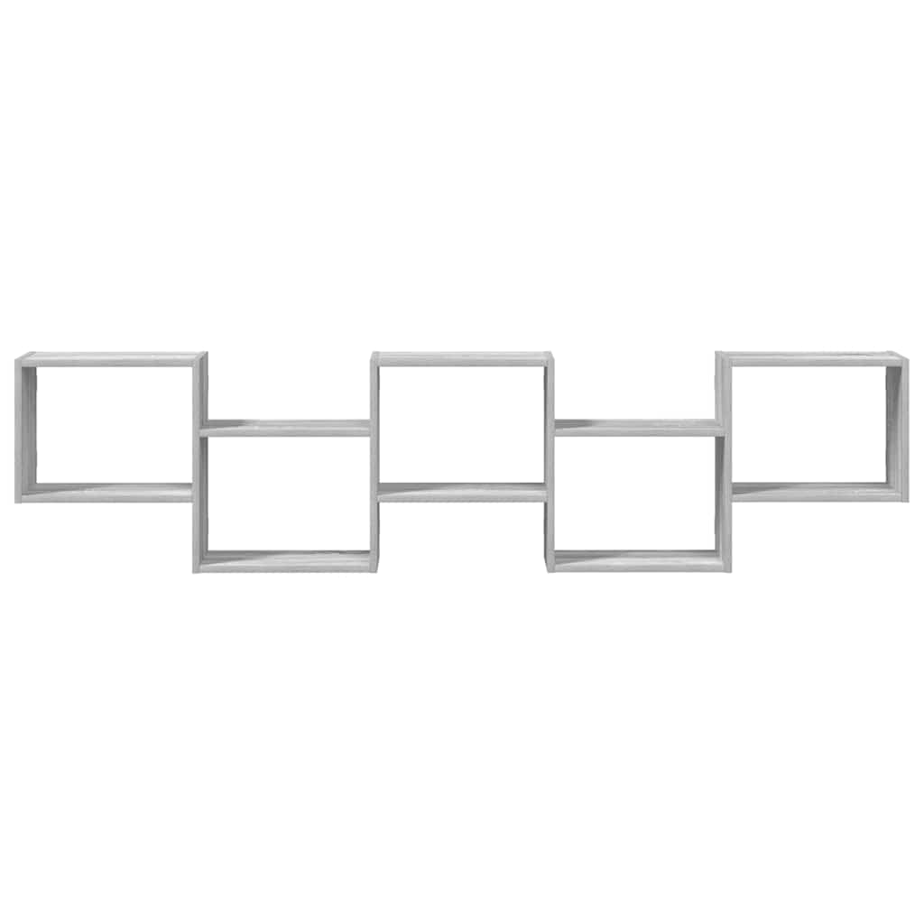 Estante cubo de pared 5 compartimentos madera gris Sonoma V0313 Vetonek