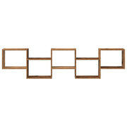 Estante cubo de pared 5 compartimentos madera envejecida - Vetonek
