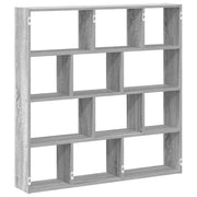 Vetonek Estante cubo de pared 12 compartimentos madera gris sonoma