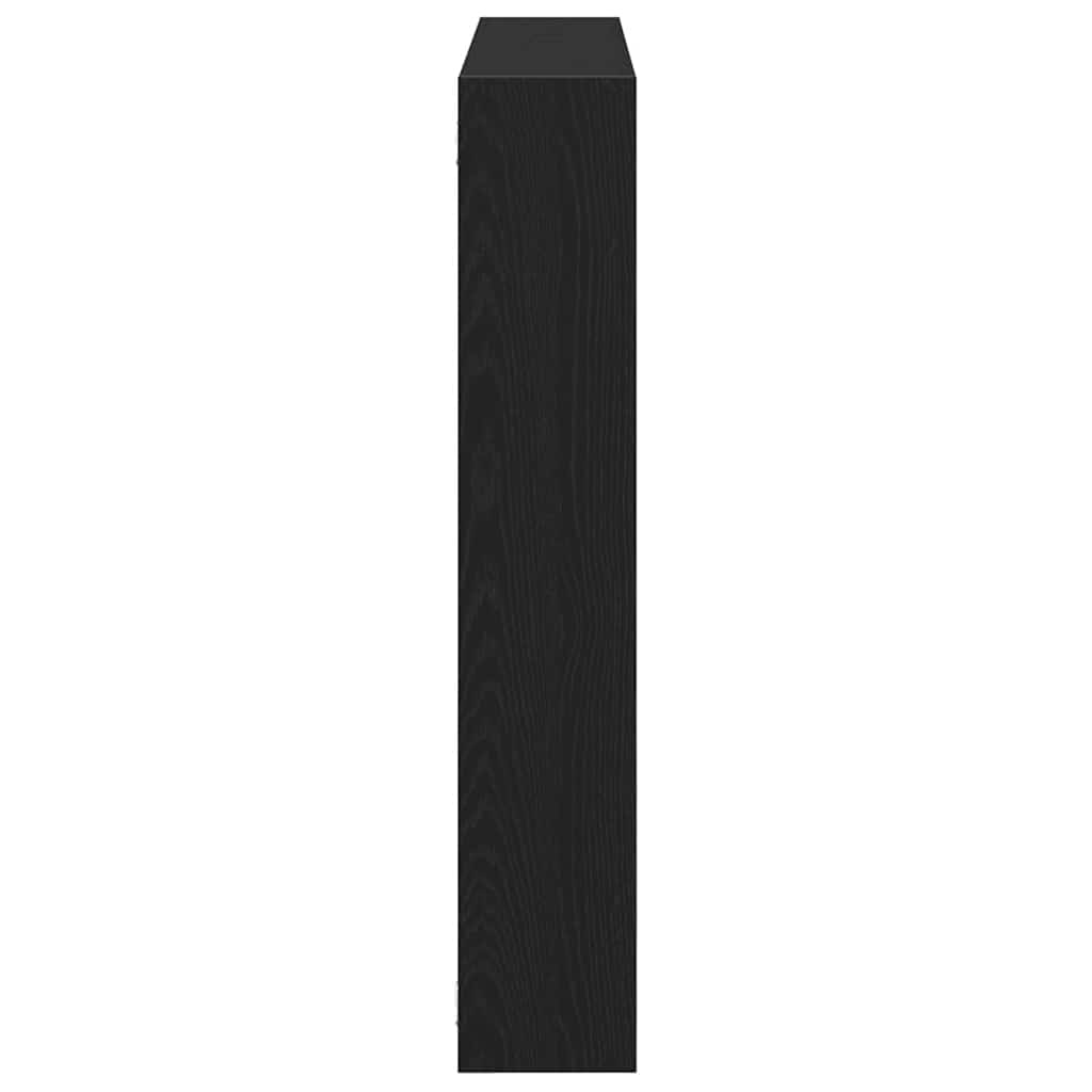 Estante cubo de pared 7 compartimentos madera ingeniería negro v0542 - Vetonek