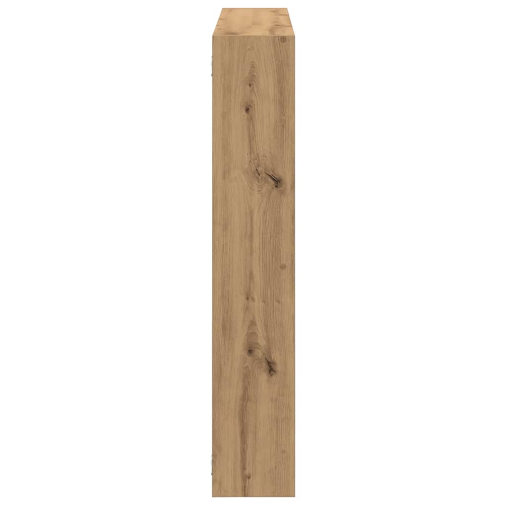 Estante cubo de pared 7 compartimentos madera roble artisan v0610 - Vetonek