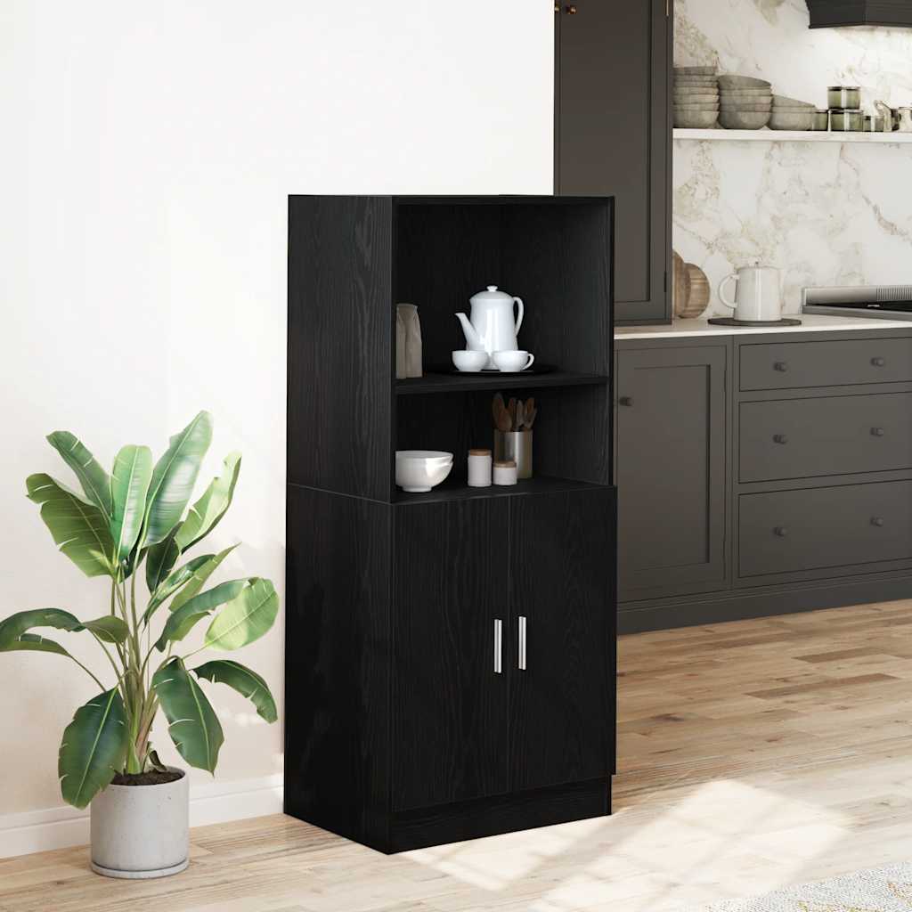 Black engineering wood kitchen furniture 57x41,5x131.5 cm