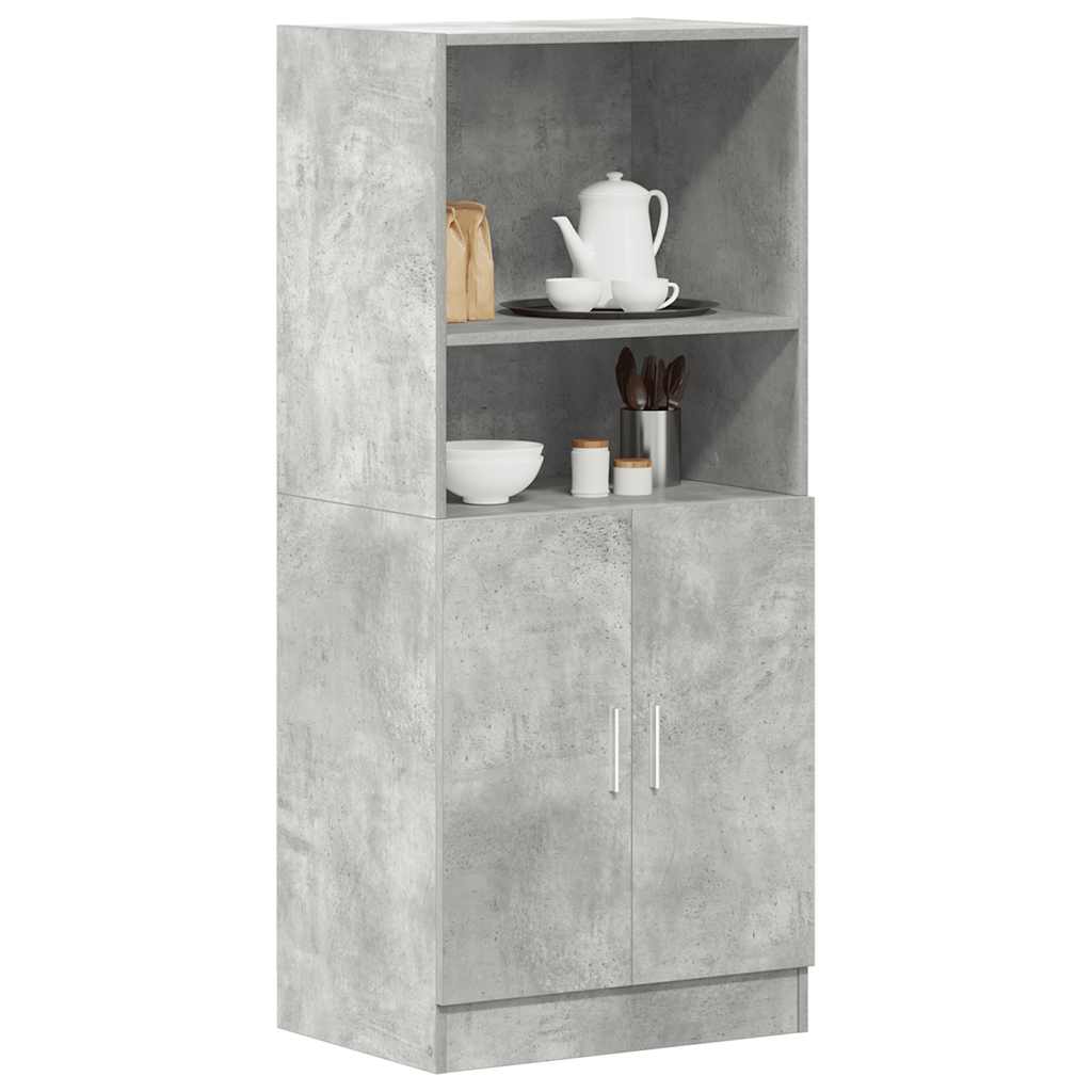 Vetonek Mueble cocina madera ingeniería gris hormigón 57x41,5x131,5 cm