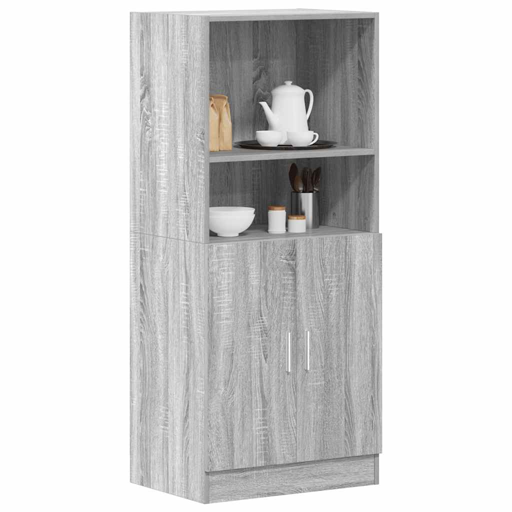 Vetonek Mueble de cocina madera ingeniería gris sonoma 57x41,5x131,5 cm