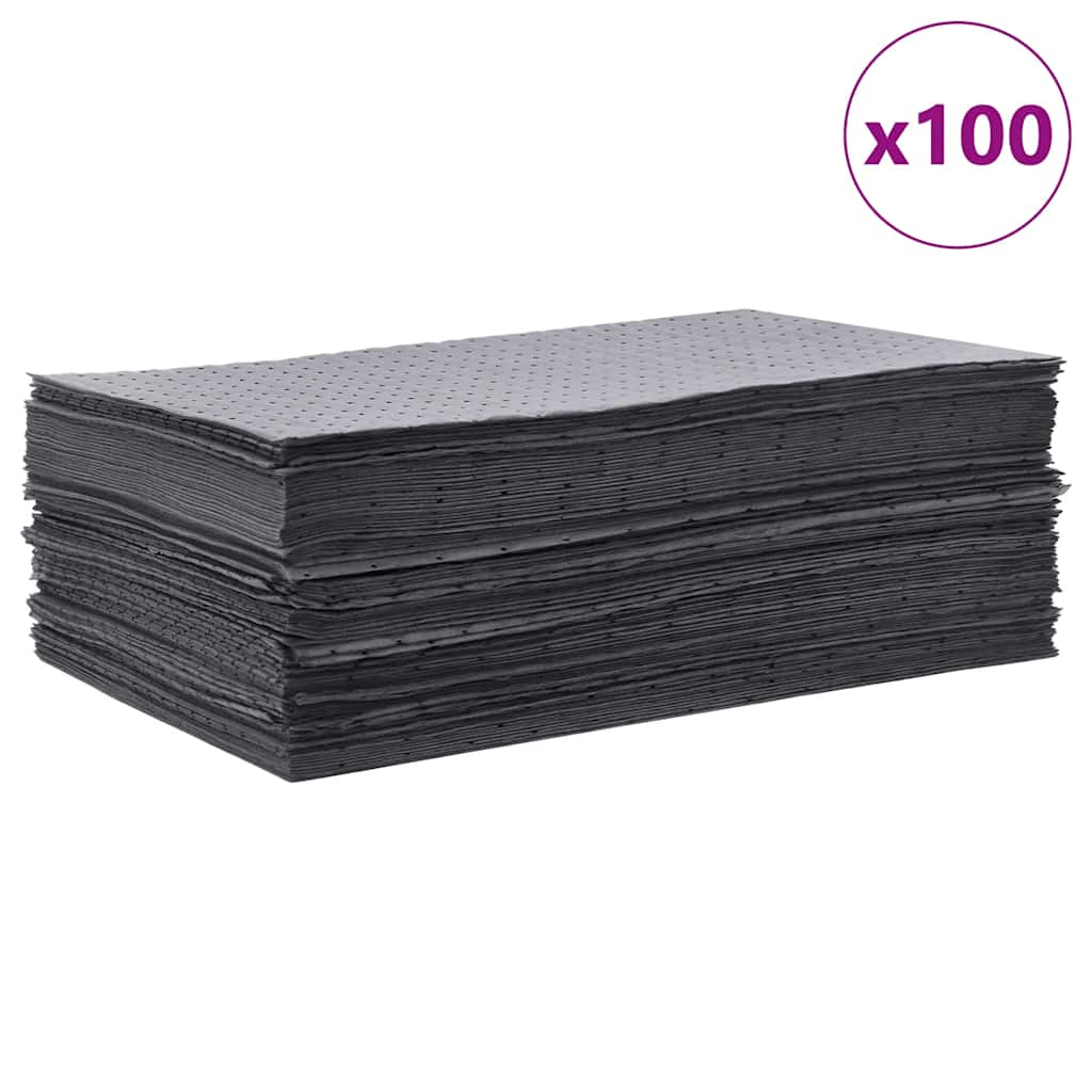 Vetonek Almohadillas absorbentes de aceite 100 uds gris 40x50 cm