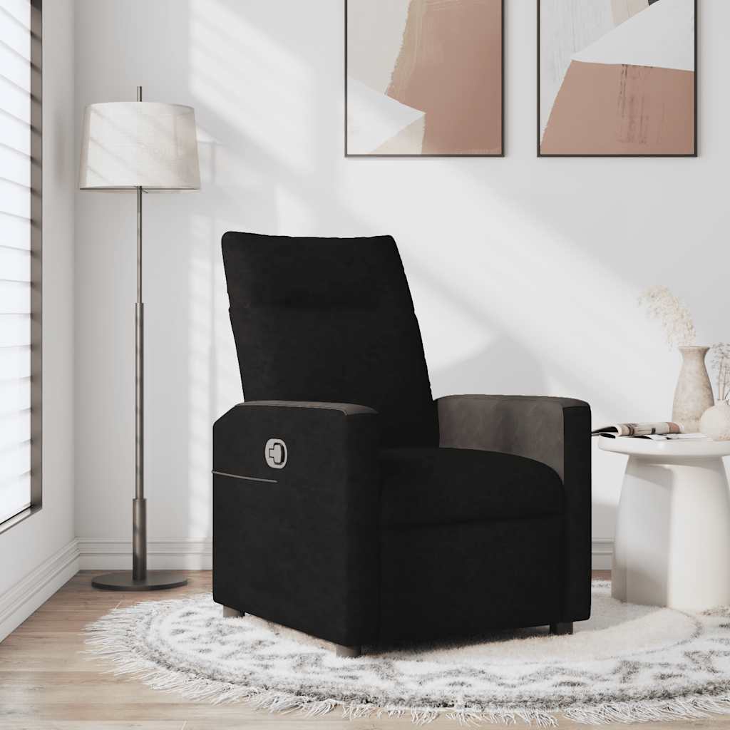 Vetonek Sillón reclinable de tela negro