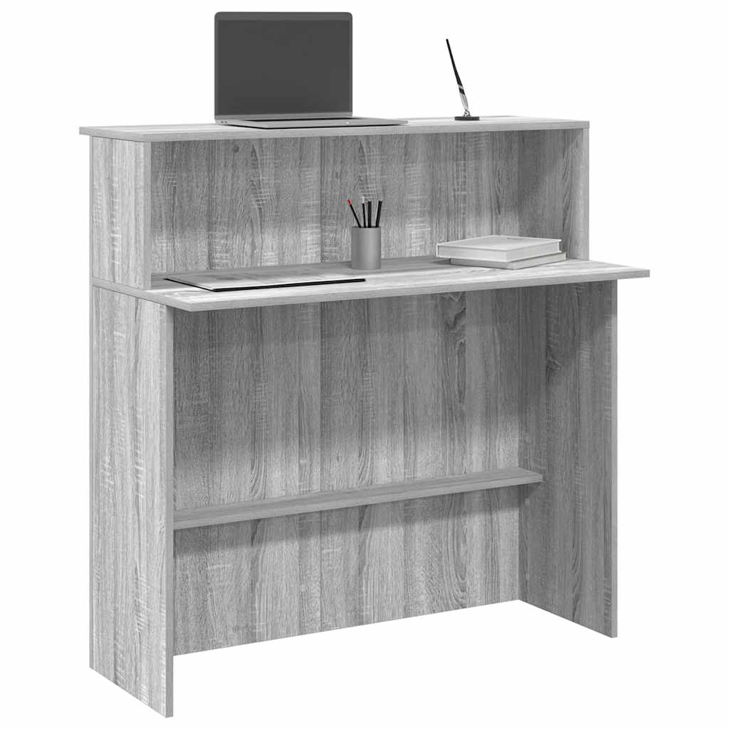 Vetonek Mostrador de recepción sonoma gris 100x50x103,5 cm