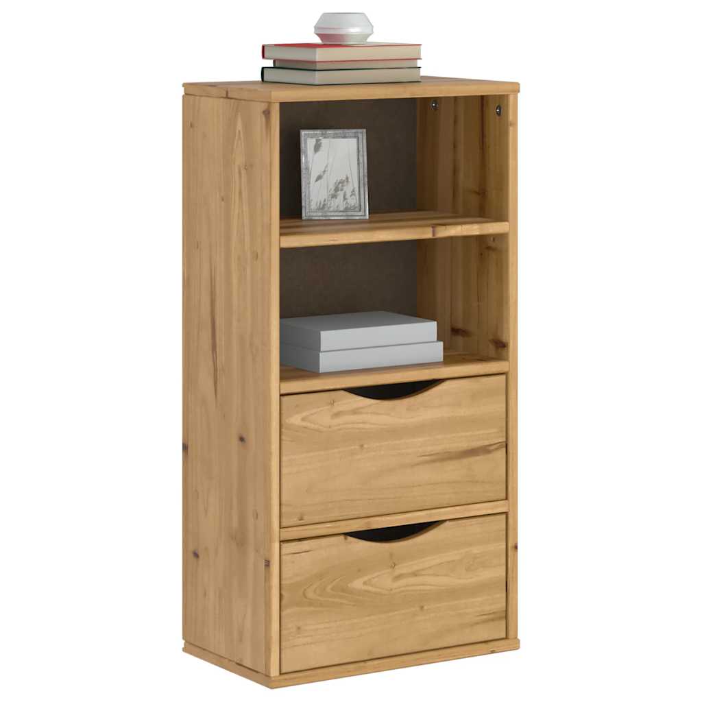 Vetonek Mueble auxiliar con cajones ODDA 40x24x79 cm madera maciza pino