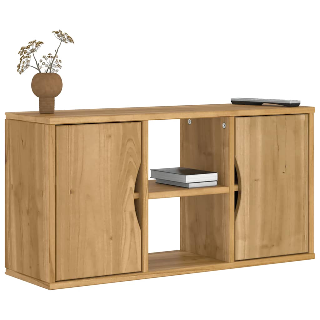 Vetonek Mueble de TV ODDA madera maciza de pino 79x24x40 cm