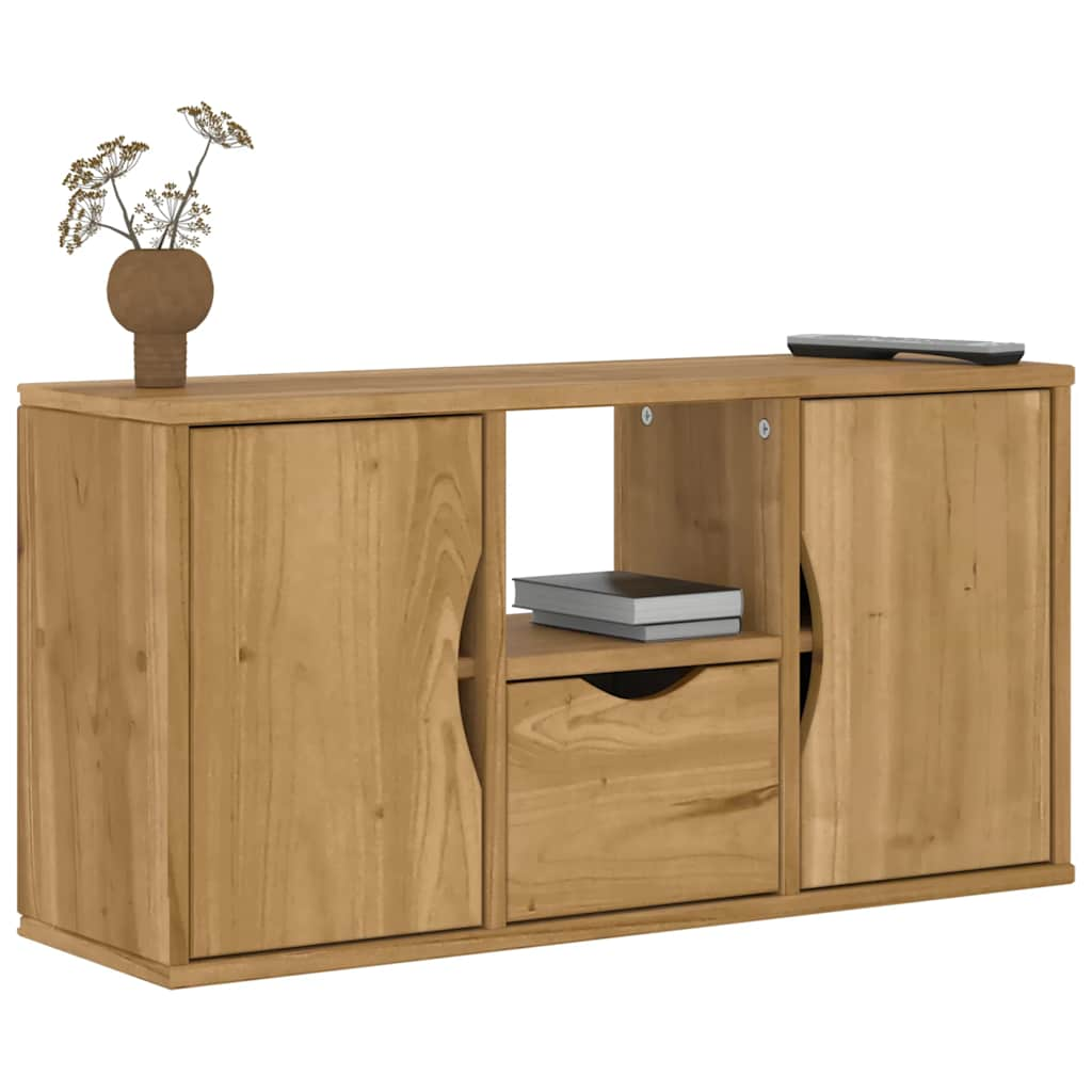 Vetonek Mueble para TV con cajón ODDA 79x24x40 cm madera pino maciza