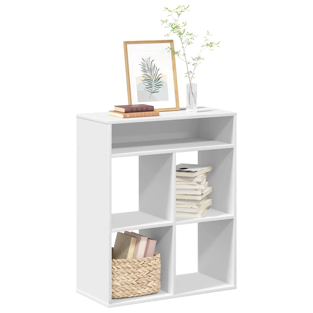 Vetonek Estantería librería madera contrachapada blanco 66x31x80 cm