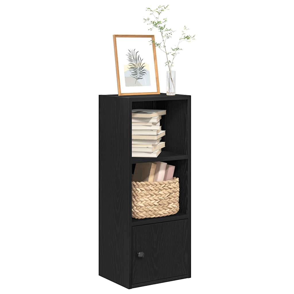 Vetonek Librería de madera contrachapada roble negro 31x24x77 cm