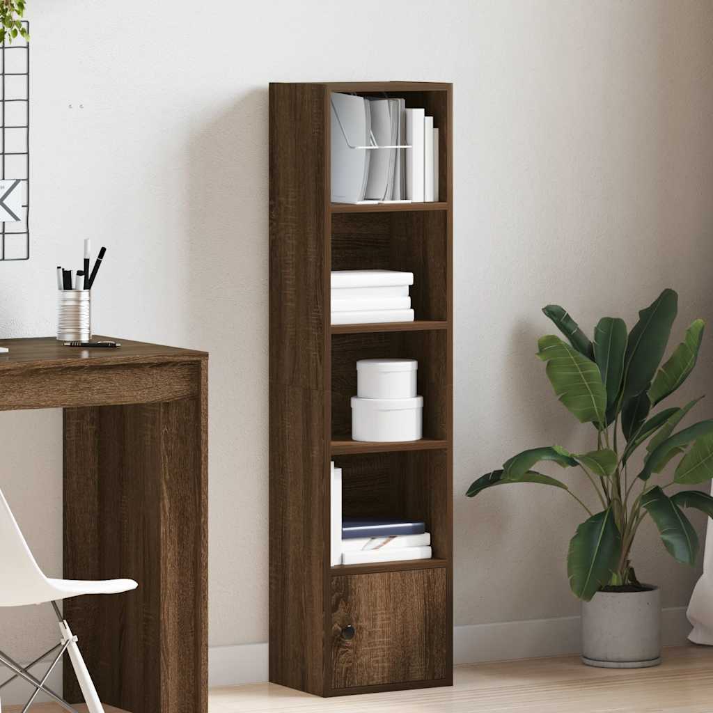 Brown engineering wood shelf 31x24x127 cm