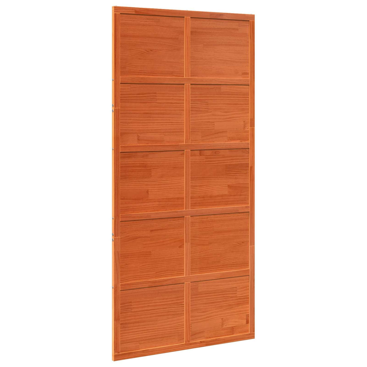 Puerta Corrediza Marrón cera 100 x 208 cm Madera de Pino Maciza