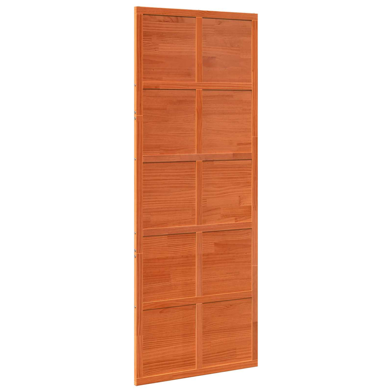 Puerta Corrediza Marrón Cera 80 x 208 cm Madera de Pino Maciza
