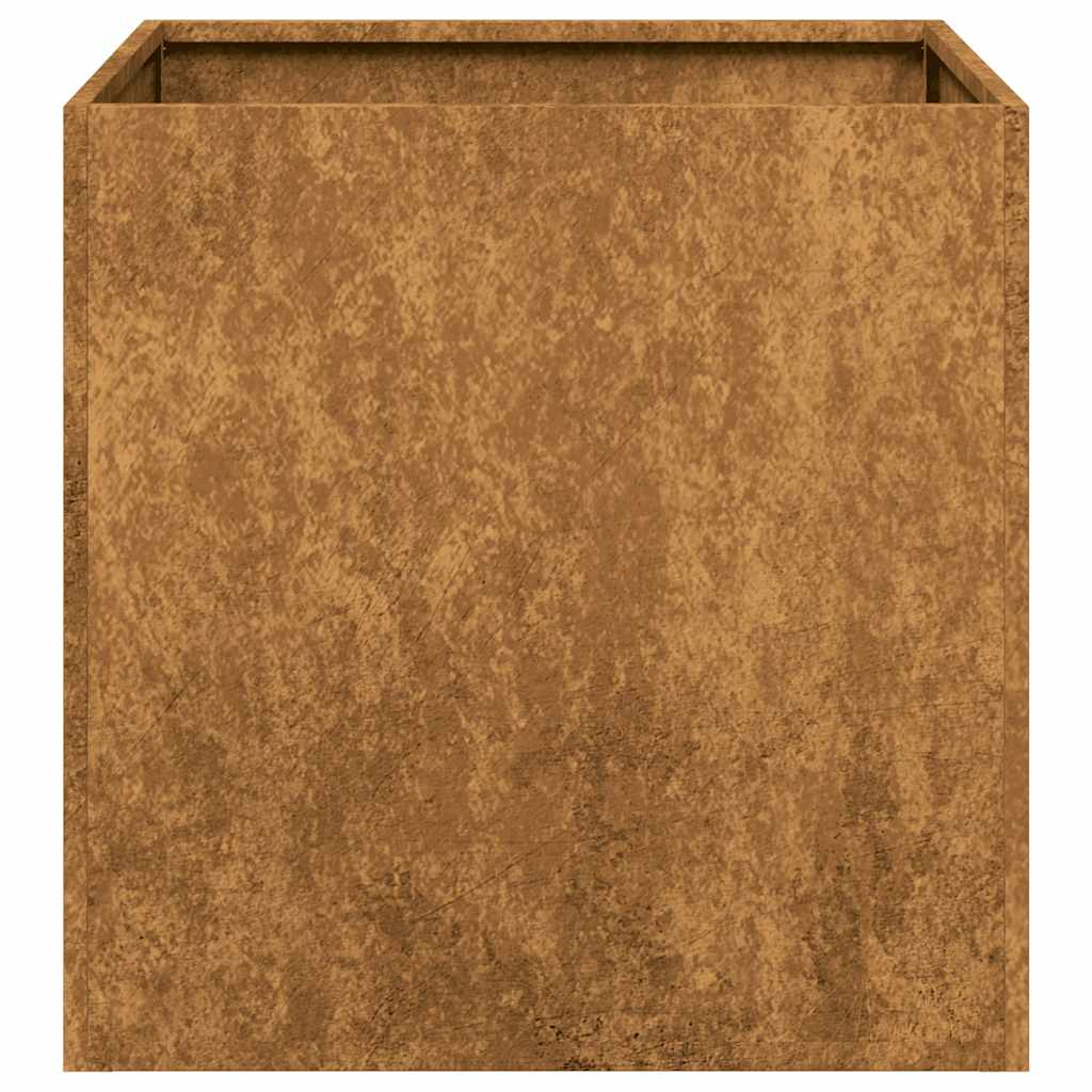 Jardinera oxidada 40x40x40 cm acero corten v5507 - Vetonek