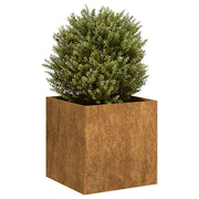 Jardinera oxidada 40x40x40 cm acero corten v5507 Vetonek