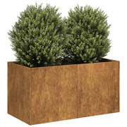 Jardinera oxidada 80x40x40 cm acero corten v5576 Vetonek