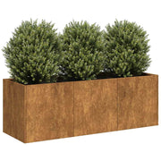 Jardinera oxidada 120x40x40 cm acero corten v5644 Vetonek