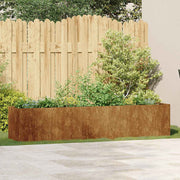 Jardinera oxidada 200x40x40 cm acero corten v5712 - Vetonek