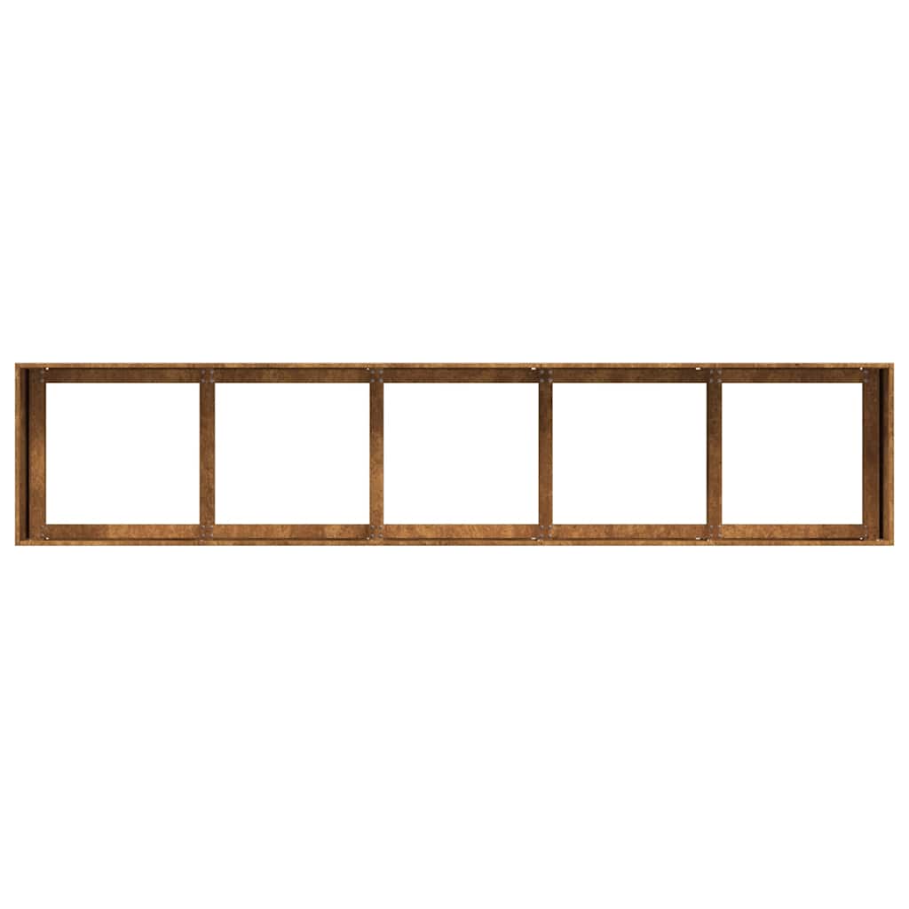 Jardinera oxidada 200x40x40 cm acero corten v5712 - Vetonek