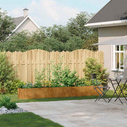 Jardinera oxidada 280x40x40 cm acero corten v5781 - Vetonek