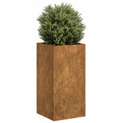Jardinera oxidada 40x40x80 cm acero corten v5927 Vetonek