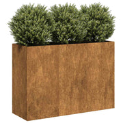 Jardinera oxidada 120x40x80 cm acero corten v6061 Vetonek