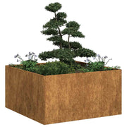 Jardinera oxidada 80x80x40 cm acero corten v6276 Vetonek