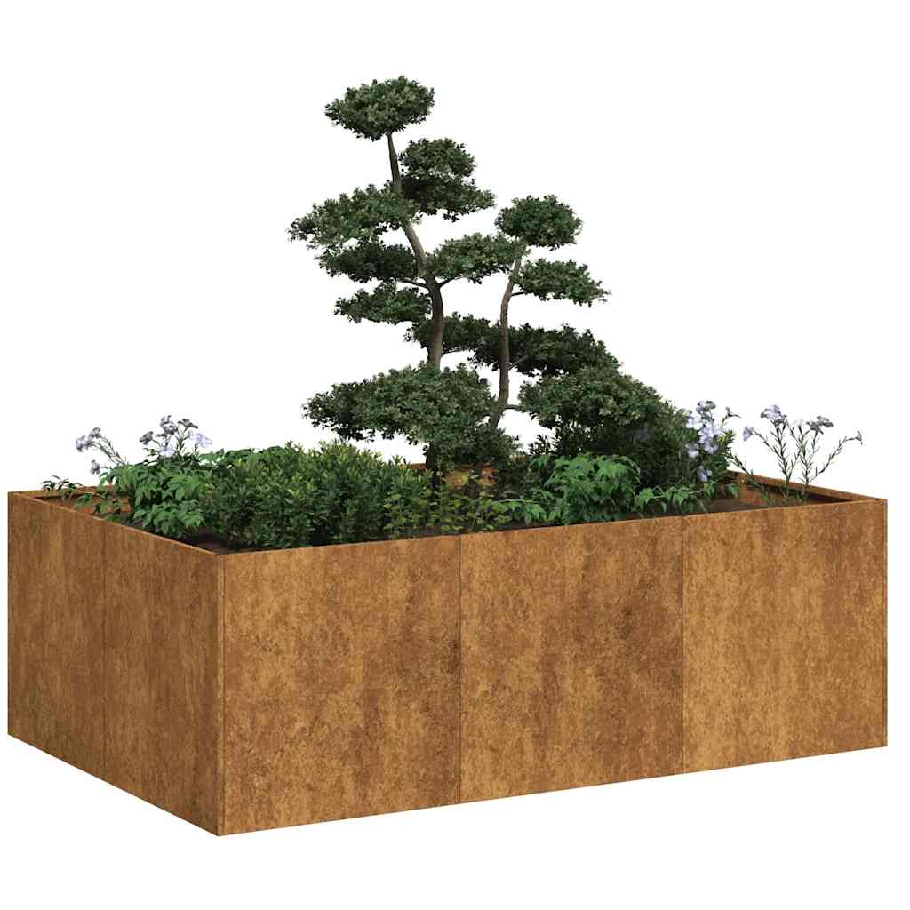 Vetonek Jardinera oxidada 120x80x40 cm acero corten