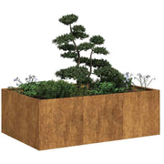 Jardinera oxidada 120x80x40 cm acero corten v6344 Vetonek
