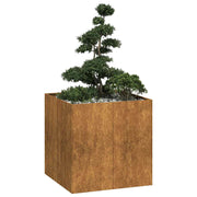 Jardinera oxidada 80x80x80 cm acero corten v6696 Vetonek