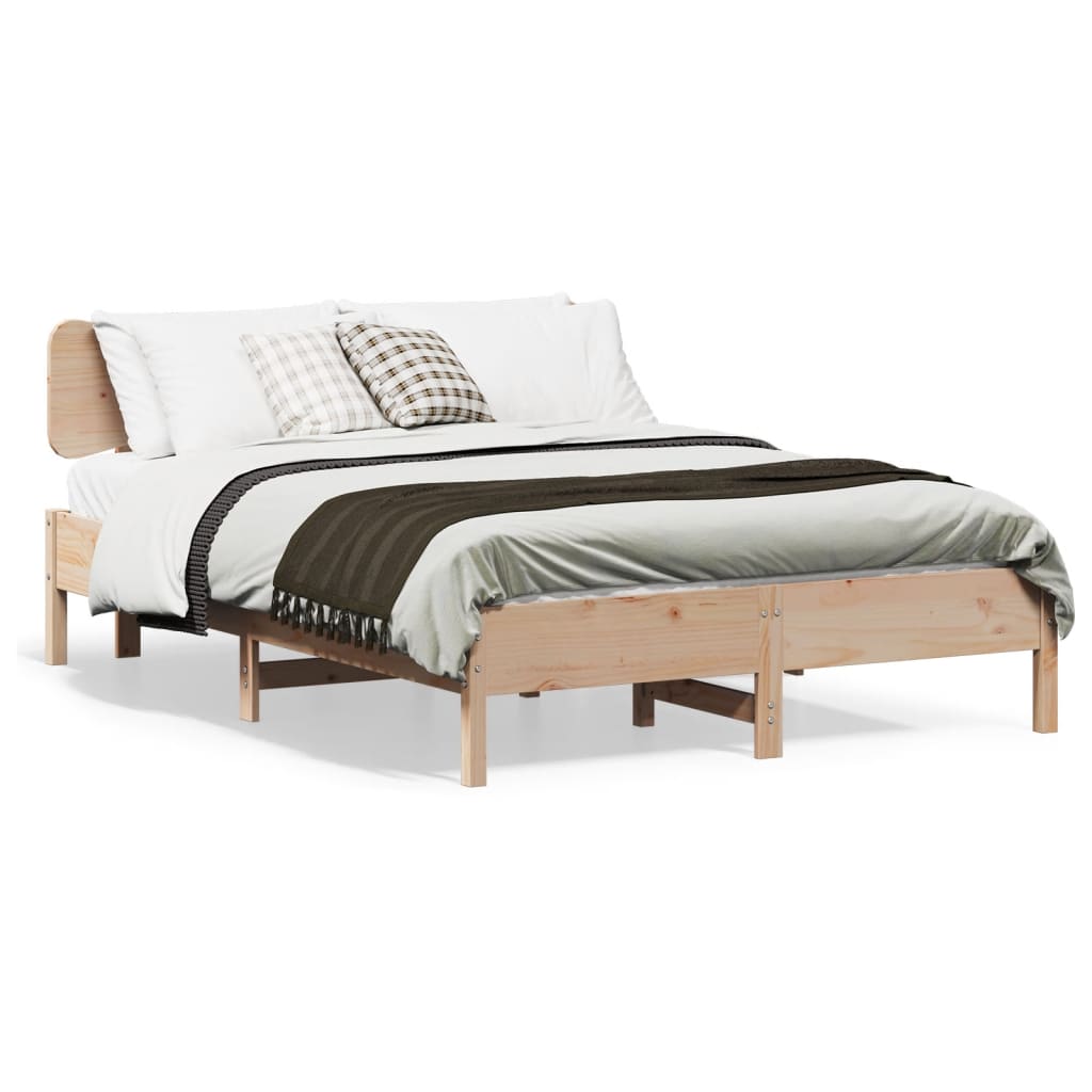 Vetonek Estructura de cama sin colchón madera de pino maciza 120x200 cm