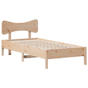 Vetonek Estructura de cama sin colchón madera maciza de pino 90x200 cm