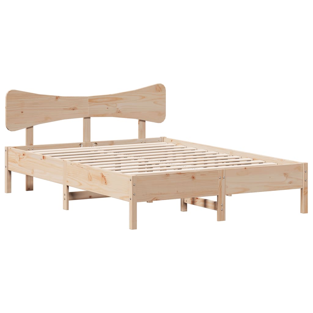 Estructura de cama sin colchón madera maciza de pino 140x190 cm V8545 Vetonek