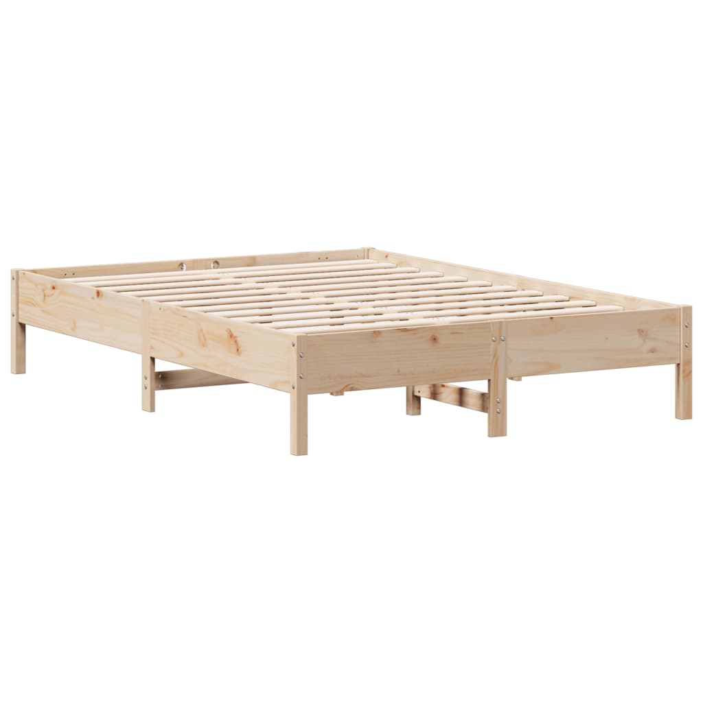 Estructura de cama sin colchón madera maciza de pino 140x190 cm V8545 Vetonek