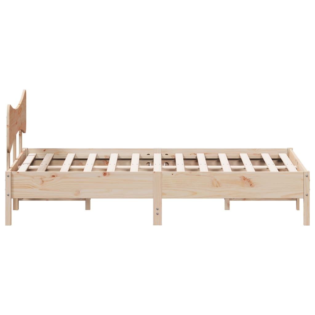 Estructura de cama sin colchón madera maciza de pino 140x190 cm V8545 Vetonek