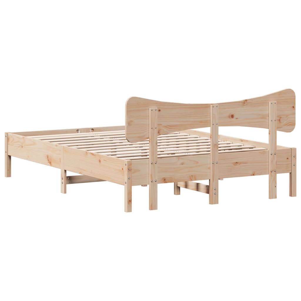 Estructura de cama sin colchón madera maciza de pino 140x190 cm V8545 Vetonek