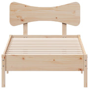 Estructura de cama sin colchón madera maciza pino 75x190 cm - Vetonek