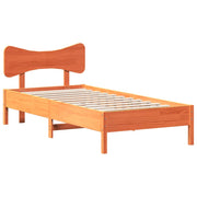 Estructura de cama sin colchón madera maciza marrón 75x190 cm v8682 - Vetonek