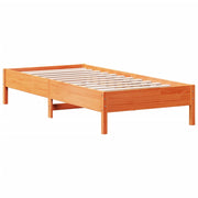 Estructura de cama sin colchón madera maciza marrón 75x190 cm v8682 - Vetonek