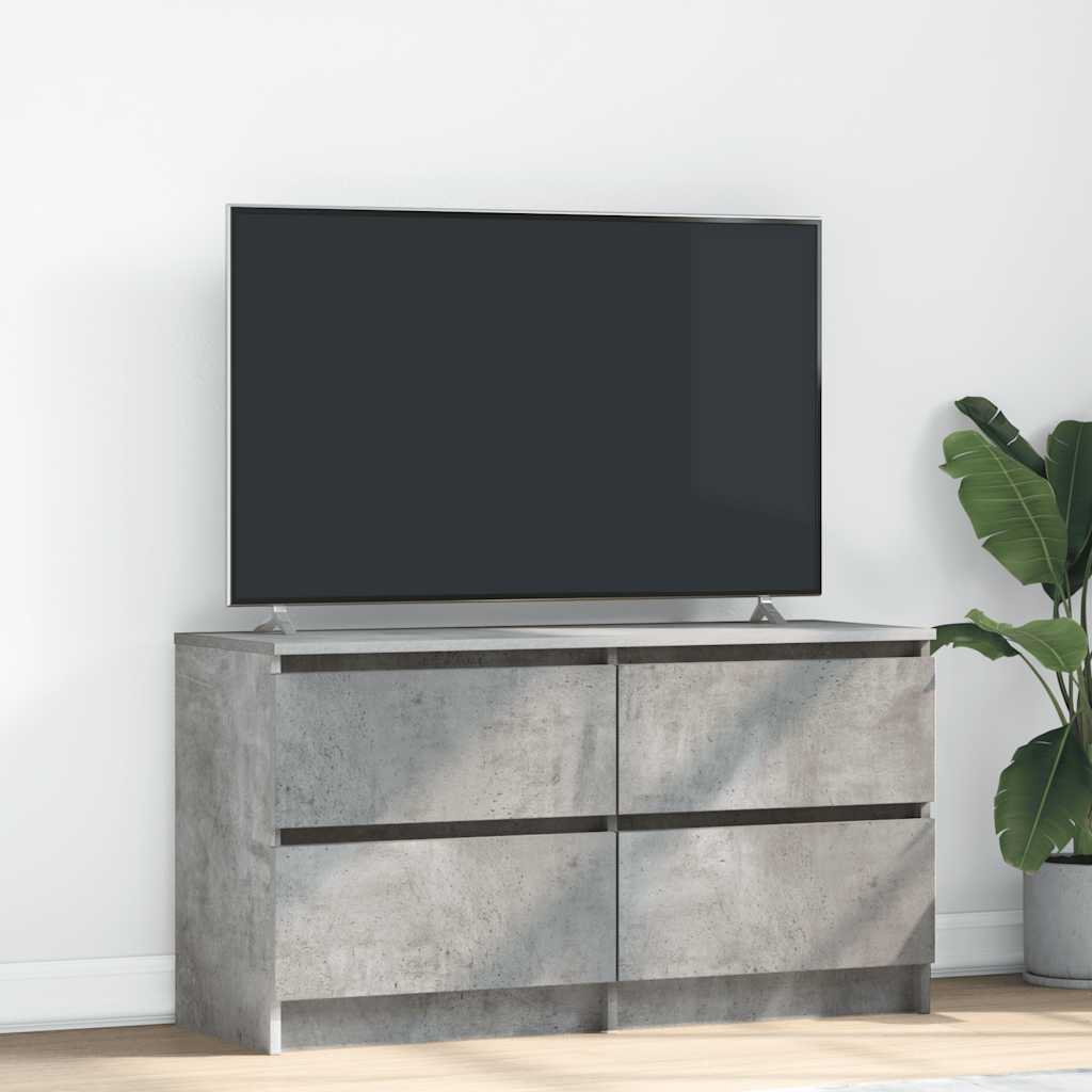 Vetonek Mueble de TV madera de ingeniería gris hormigón 100x35x54 cm