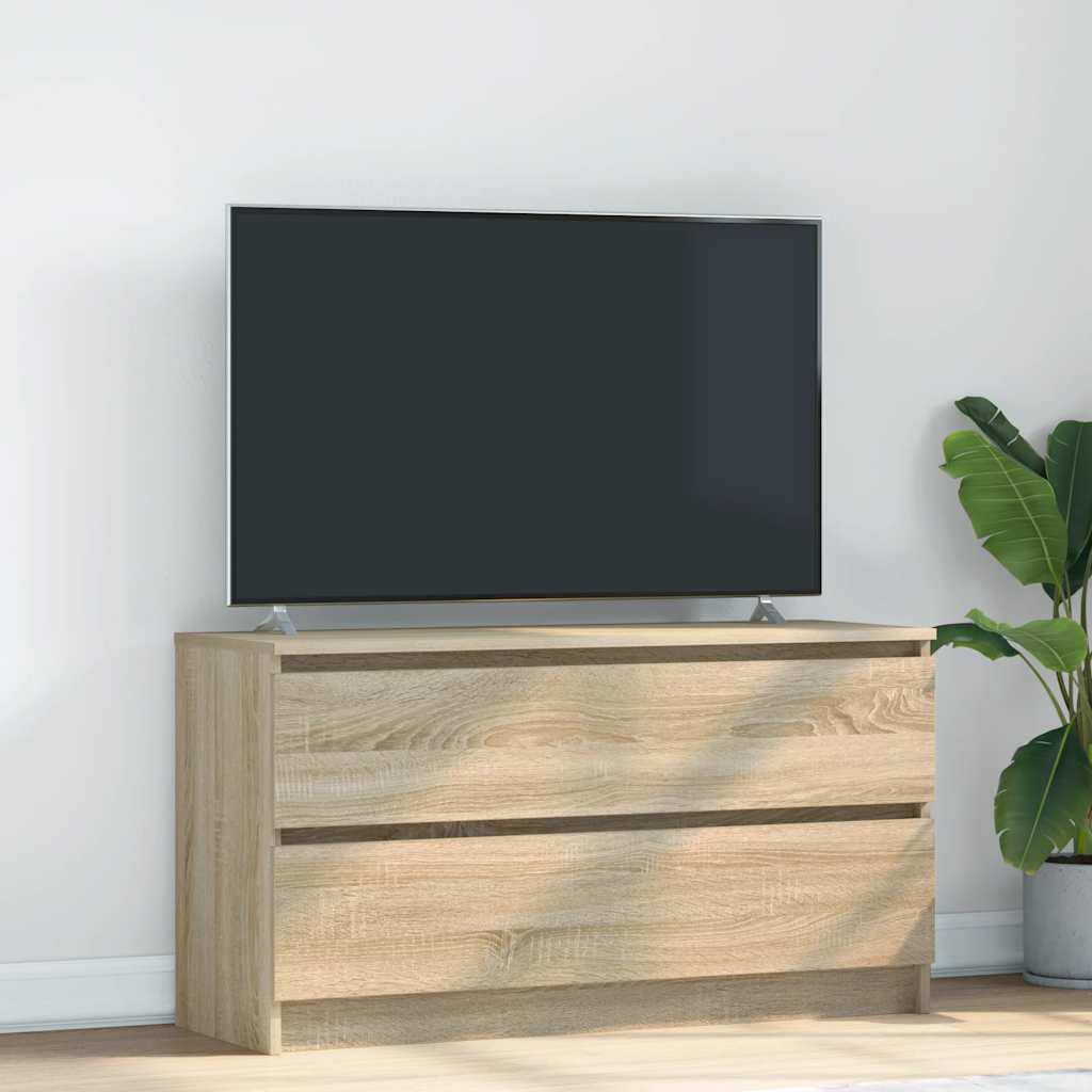 Vetonek Mueble de TV madera de ingeniería roble Sonoma 100x35x54 cm