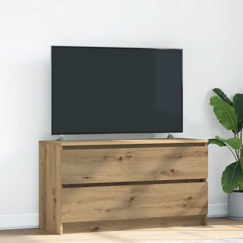 Vetonek Mueble para TV madera de ingeniería roble artisan 100x35x54 cm