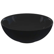Lavabo Ø28x10 cm cerámica negro brillo V3766 Vetonek