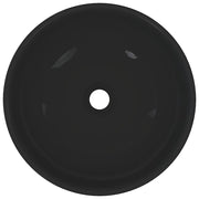 Lavabo Ø28x10 cm cerámica negro brillo V3766 Vetonek