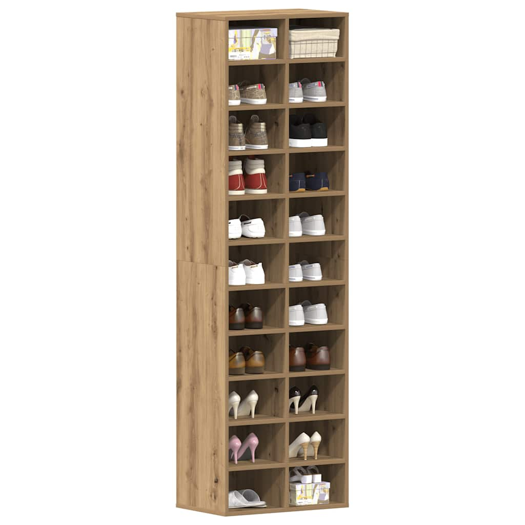 Vetonek Zapatero de madera contrachapada roble artisian 54x34x183 cm