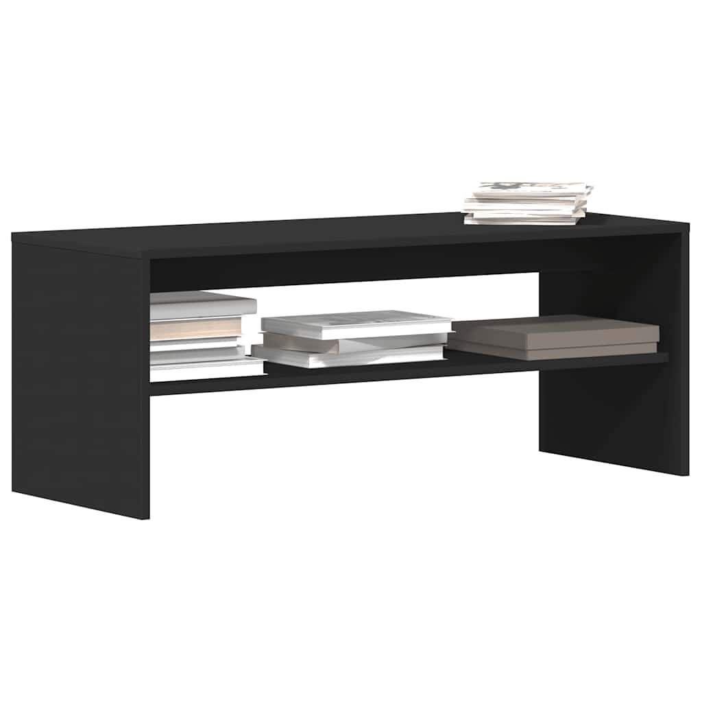 Vetonek Mueble para TV madera contrachapada negro100x40x40 cm