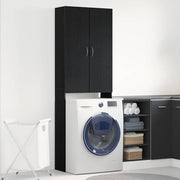 Black oak washing machine cabinet 64x25.5x190 cm v4700 Vetonek