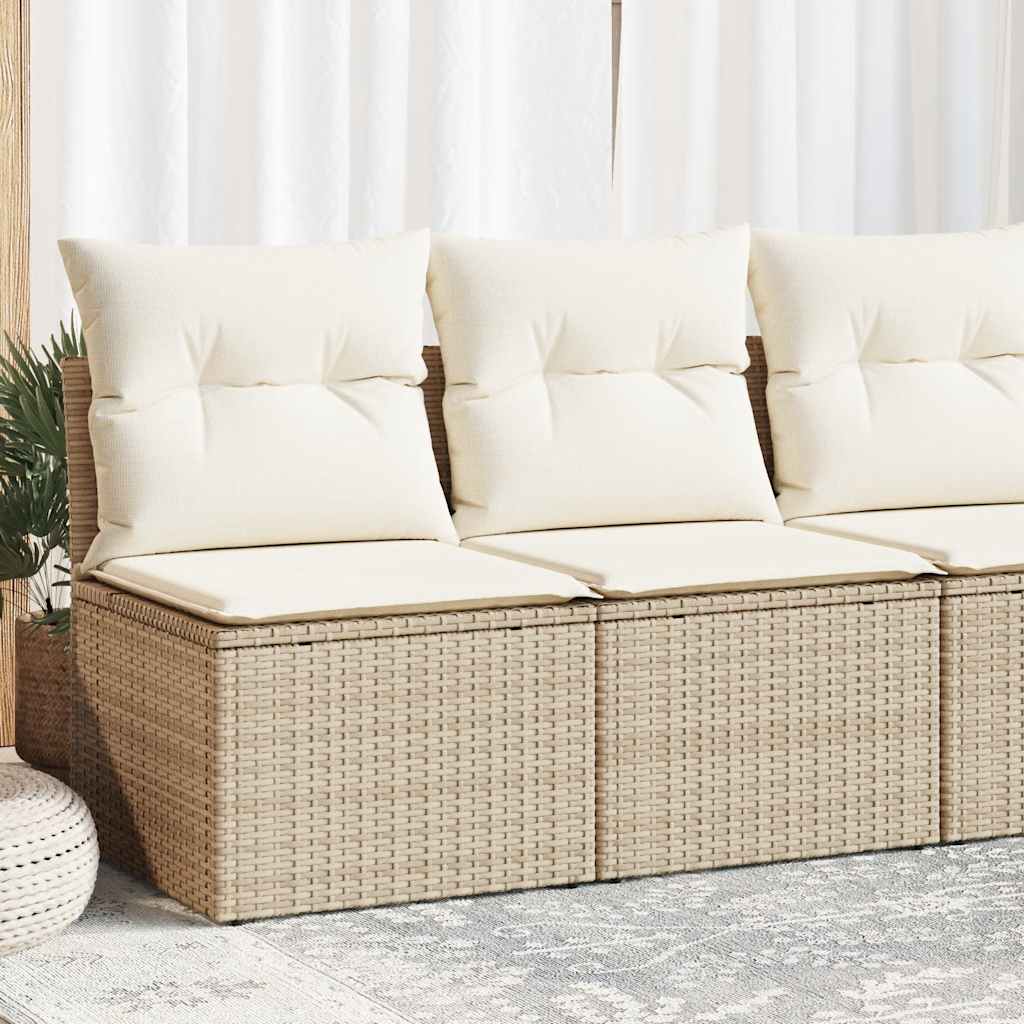 Vetonek Set sofás jardín y cojines 2 pzas ratán sintético acacia beige